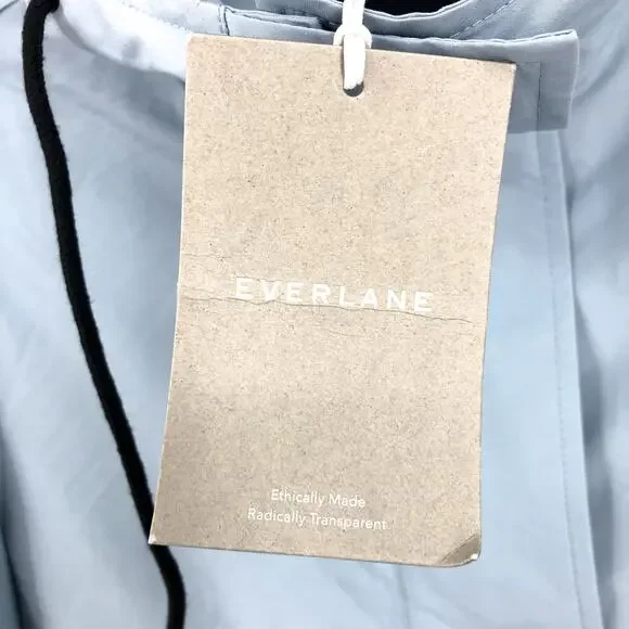 EVERLANE Womens The ReNew Anorak Rain Coat XXS Seaglass Blue Water-Repellent NWT